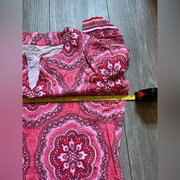 Coolibar Oceanside Tunic Dress Pink UV Sun Protection Medium - Picture 5 of 6